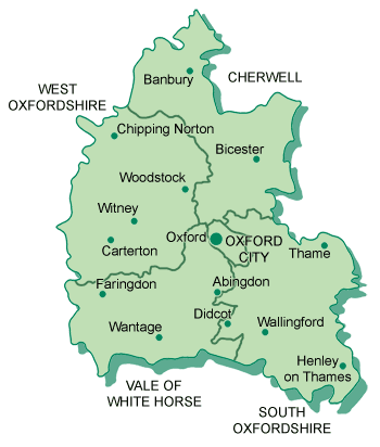 Oxfordshire map