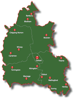 map of oxfordshire