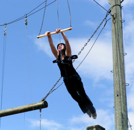 Young People from Banbury brave the high ropes on a trip organised by Banbury Young Peoples Centre