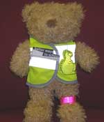 Aloysius - bear wearing a high-viz waistcoat