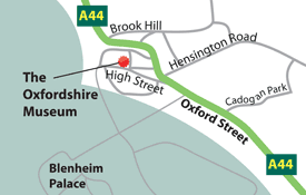 Map showing The Oxfordshire Museum