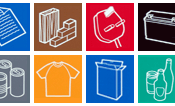 Icons of recyclable materials