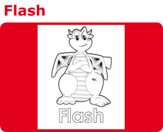 Click to download and colour in Flash