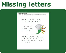 Click to download and filling in the missing letters