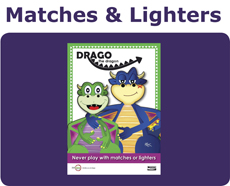 Click to download the Never play with matches and lighters poster