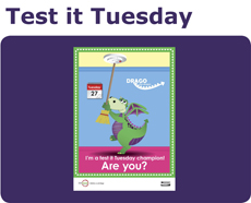 Click to download the I'm a test it Tuesday champion poster