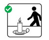 Fire Kills always place candles in a proper holder