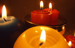 lit candels