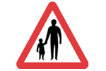 Adult and child road sign Adult and child road sign