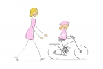 Mum and child cycling Mother and child cycling - picture by digitalart