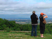 Walkers looking at view