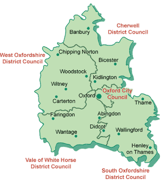 District council boundary map