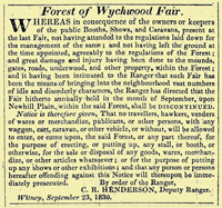 Newspaper clipping from 1830. Click to enlarge.
