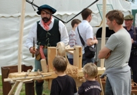 Wood turner in full costume