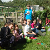 Group eating lunch