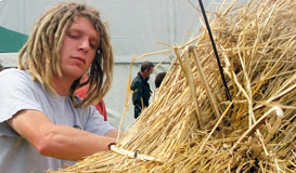 Thatching demonstration at Forest Fair