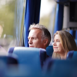 Couple on bus